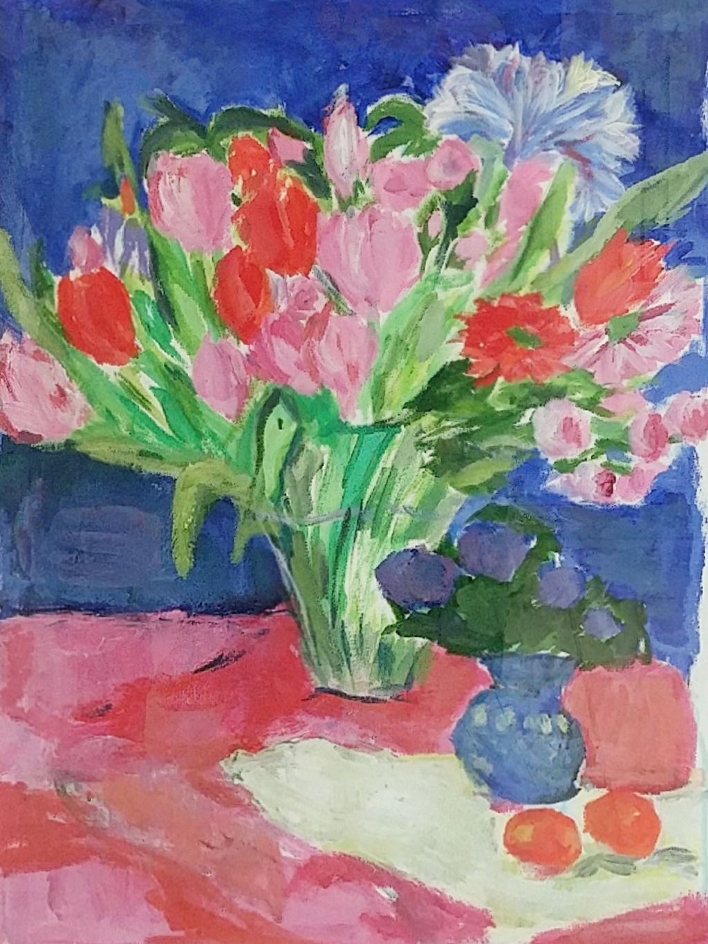 19. Red and blue flowers